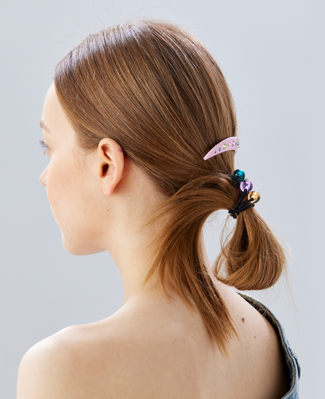 AZNAVOUR Lucent Transparent Ponytail Holder | Durable Elastic Hair Tie for Women/Kids