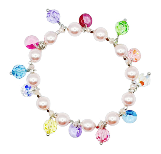 AZNAVORA Swarovski® Pearl & Crystal Bead Bracelet – Radiant & Unique